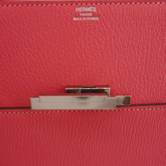 Hermes  Cinhetic Boxy Leather Top Handle Shoulder Bag Pink - Picture 12 of 13